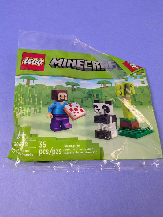 LEGO Minecraft Steve and Baby Panda Polybag 30672