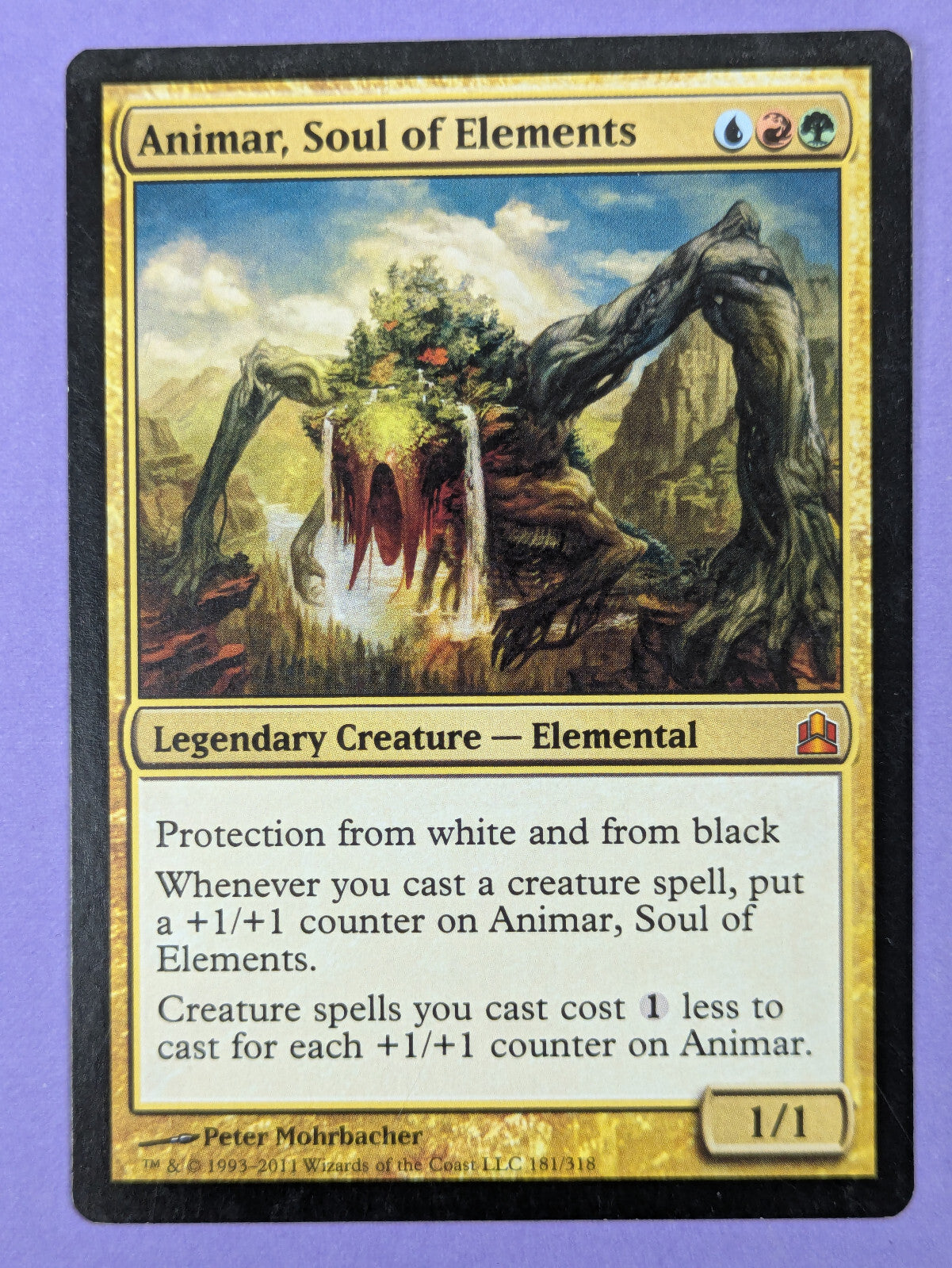 MTG Magic: Commander 2011: Animar, Soul of Elements #181/318 Mythic - NM