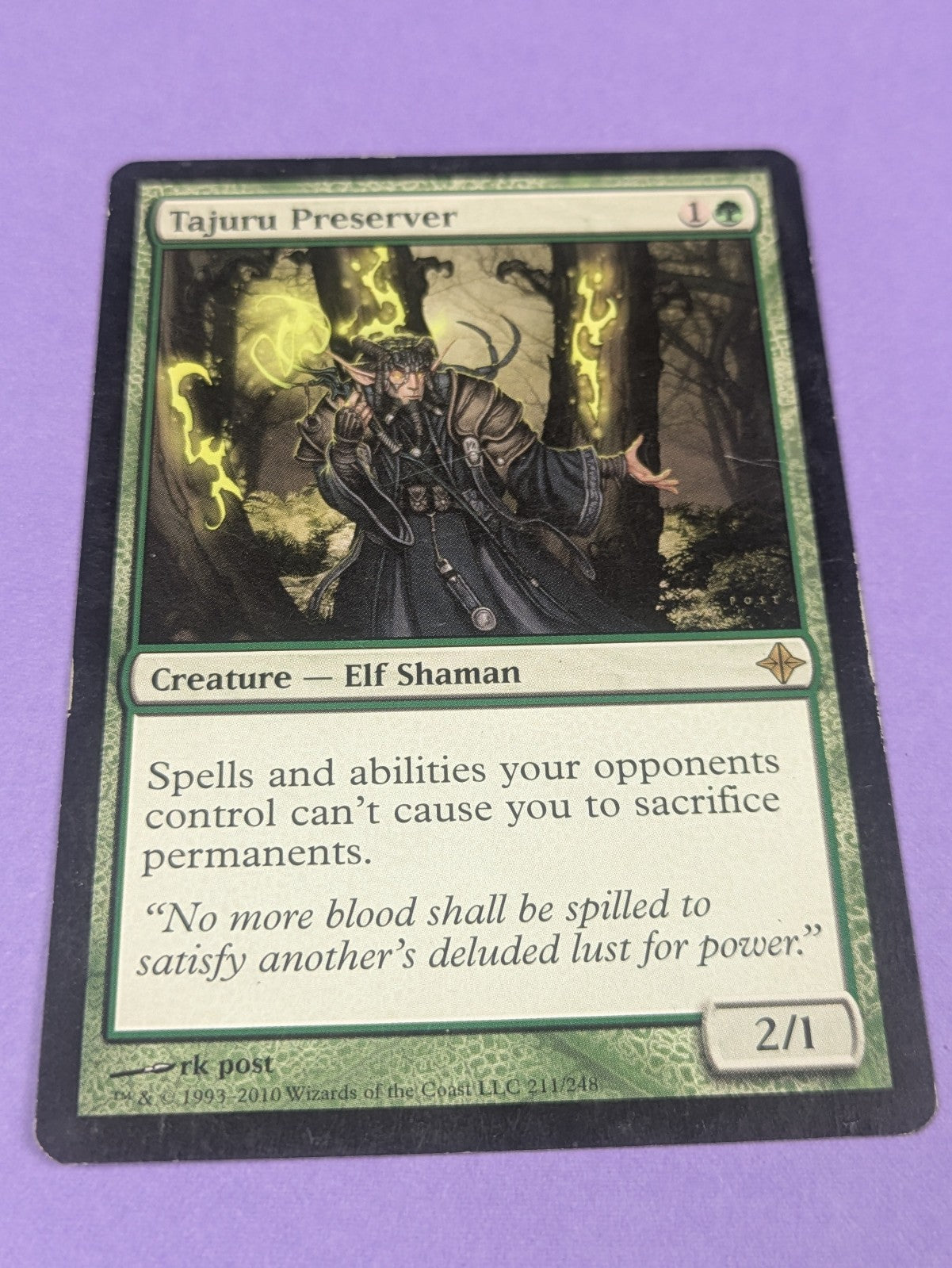 MTG Magic: Rise of the Eldrazi: Tajuru Preserver #211/248 Rare - MP