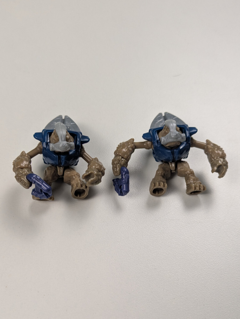 HALO Mega Bloks Construx Covenant Blue Grunt 2X Bundle GYG60 Wasp Onslaught