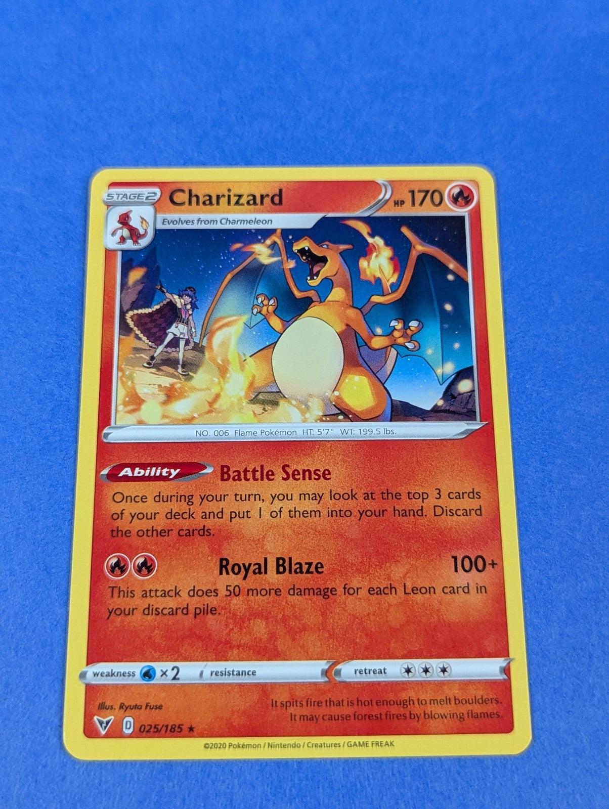 Charizard - 025/185 - Rare Vivid Voltage - Pokemon Card - NM