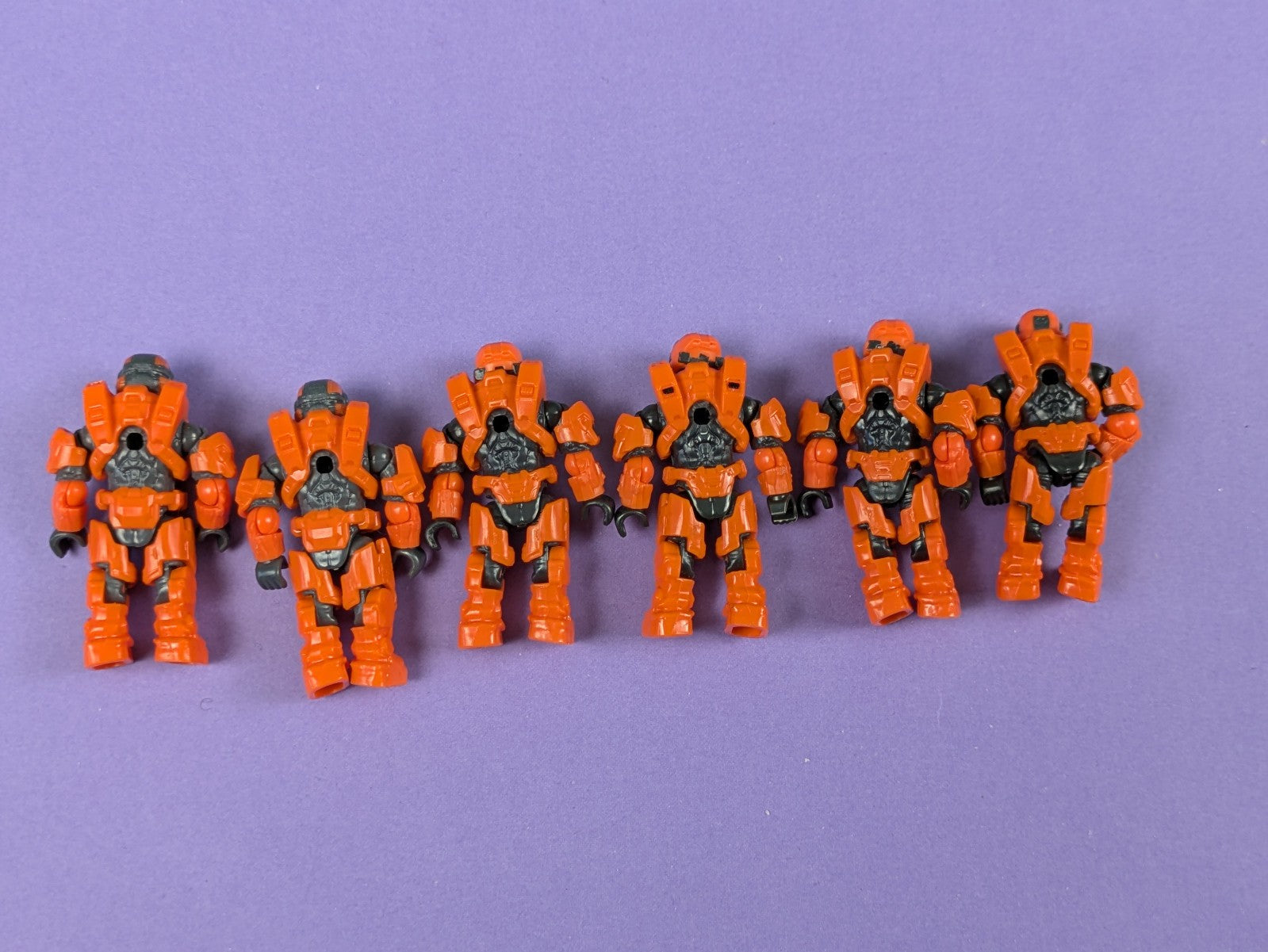HALO Mega Bloks UNSC Spartan Flanker Orange Spartan Mark VII HKT16 - Lot of 6