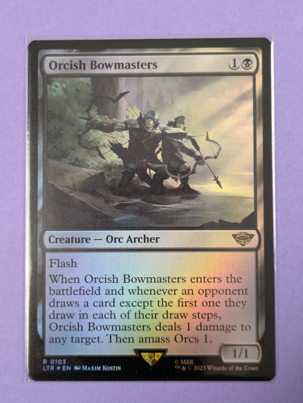 MTG Magic: The Lord of the Rings: Orcish Bowmasters Foil Rare #0103 - NM