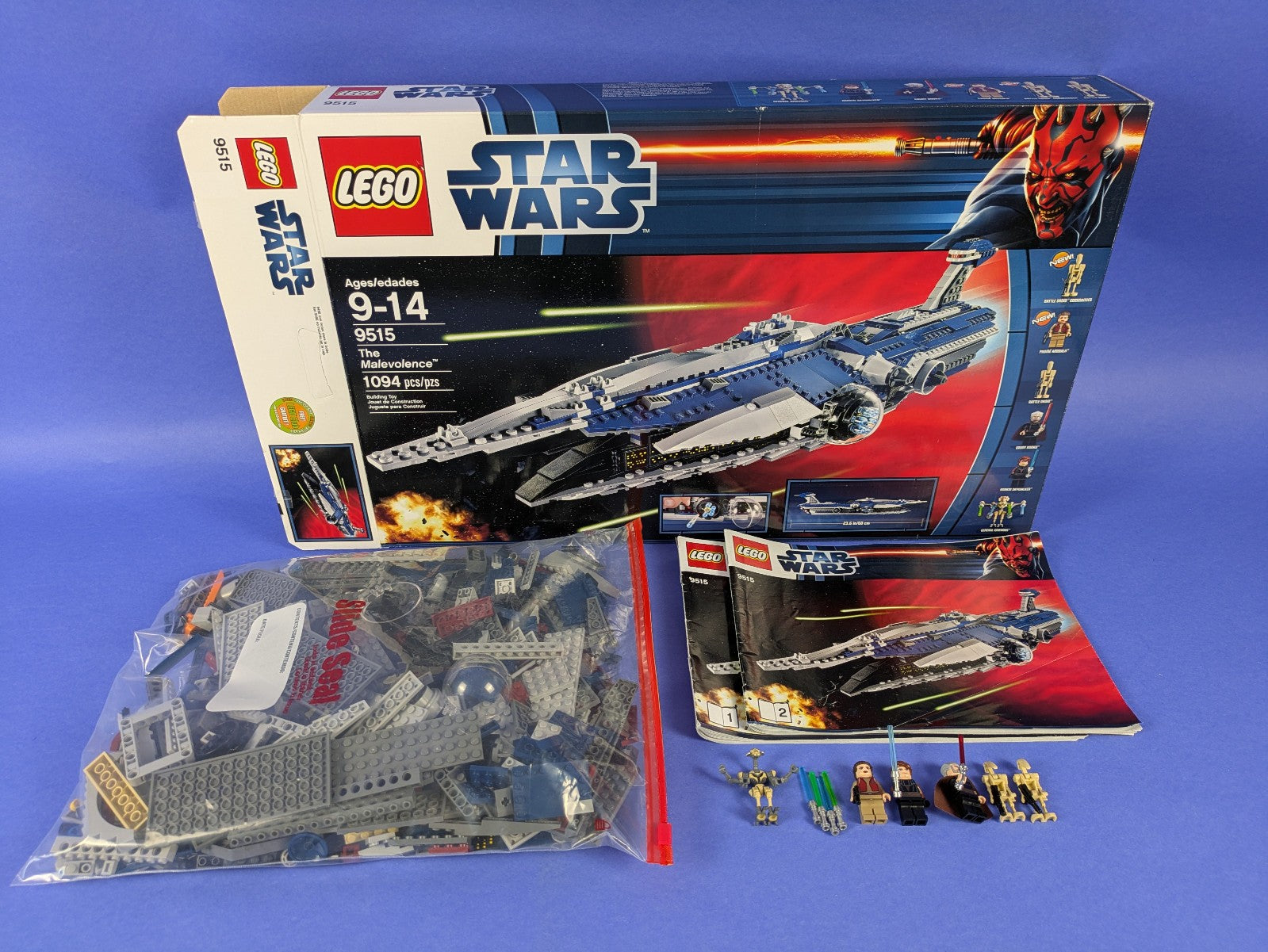 Lego Star Wars: The Clone Wars: The Malevolence Set 9515 Complete Set