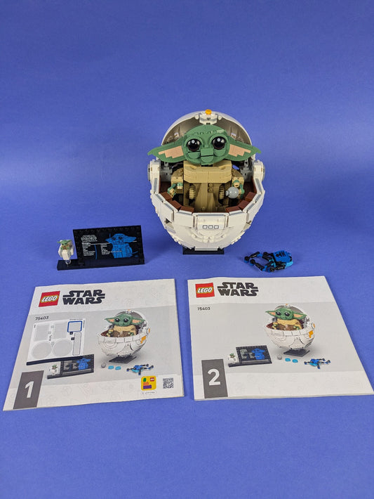 Lego Star Wars: Sculptures: Grogu with Hover Pram Set 75403 Complete Set