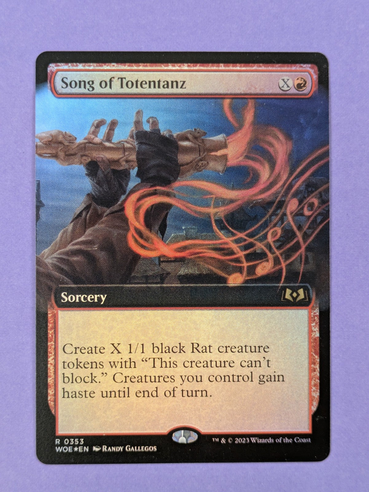 MTG Magic: Wilds of Eldraine: Song of Totentanz Foil Extended Art #0353 - NM