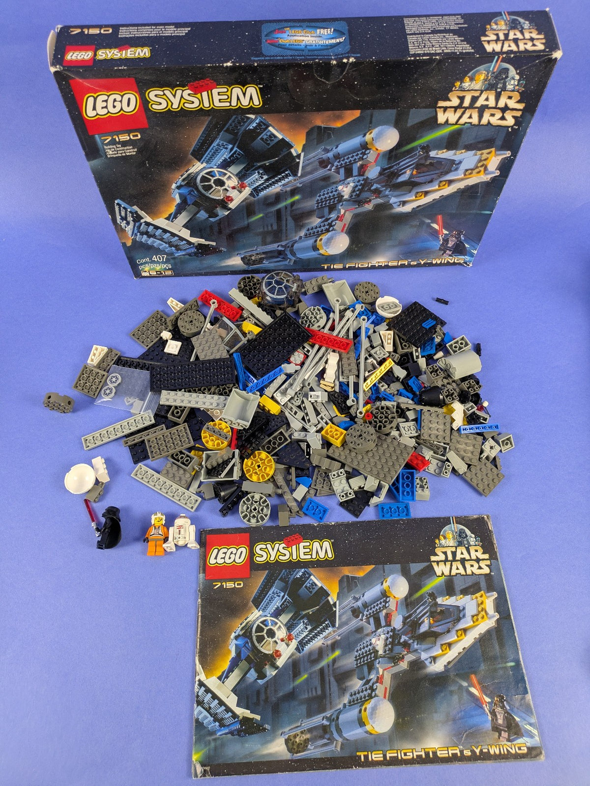 LEGO Star Wars TIE Fighter & Y-wing 7150 Complete Set Pre-Owned