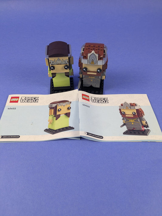 LEGO BrickHeadz The Lord of the Rings Aragorn & Arwen 40632 Complete Pre-Owned