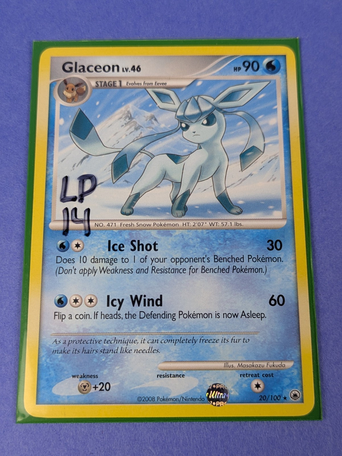 Glaceon - 20/100 - Rare Majestic Dawn - Pokemon Card - LP