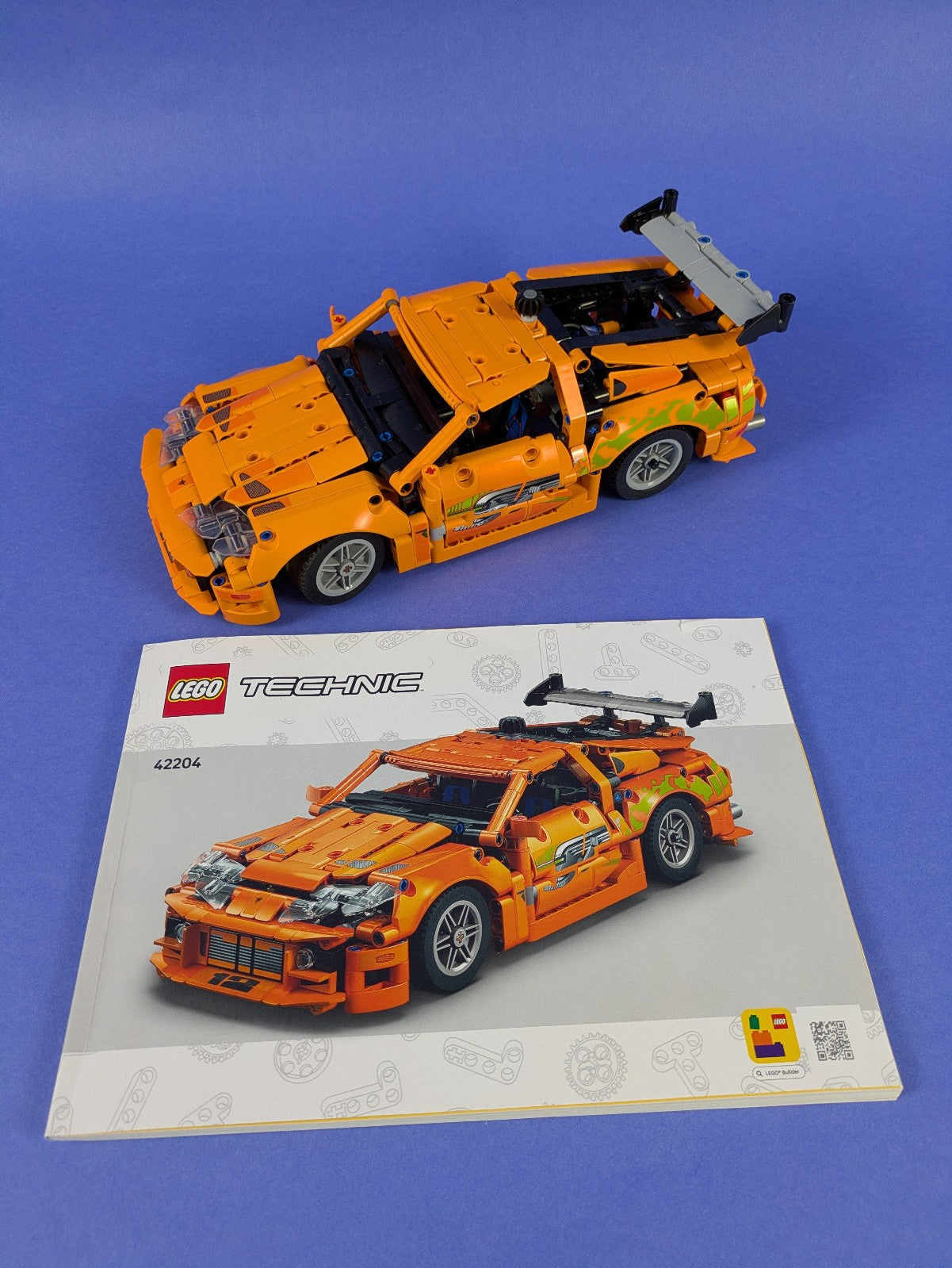 Lego Technic: Race: Fast & Furious Toyota Supra MK4 Set 42204 Complete Set