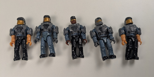 HALO Mega Bloks NMPD Troopers/Officers (5X) CNH06 - NMPD Warthog MAF Only
