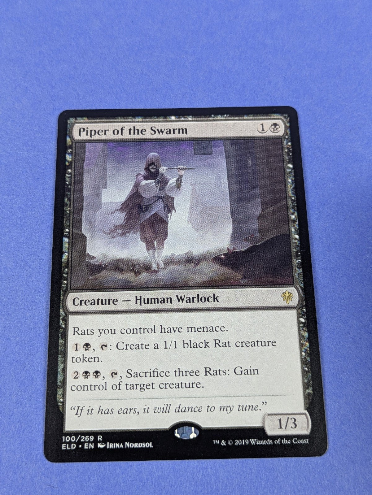 MTG Magic: Throne of Eldraine: Piper of the Swarm #100/269 Rare - NM