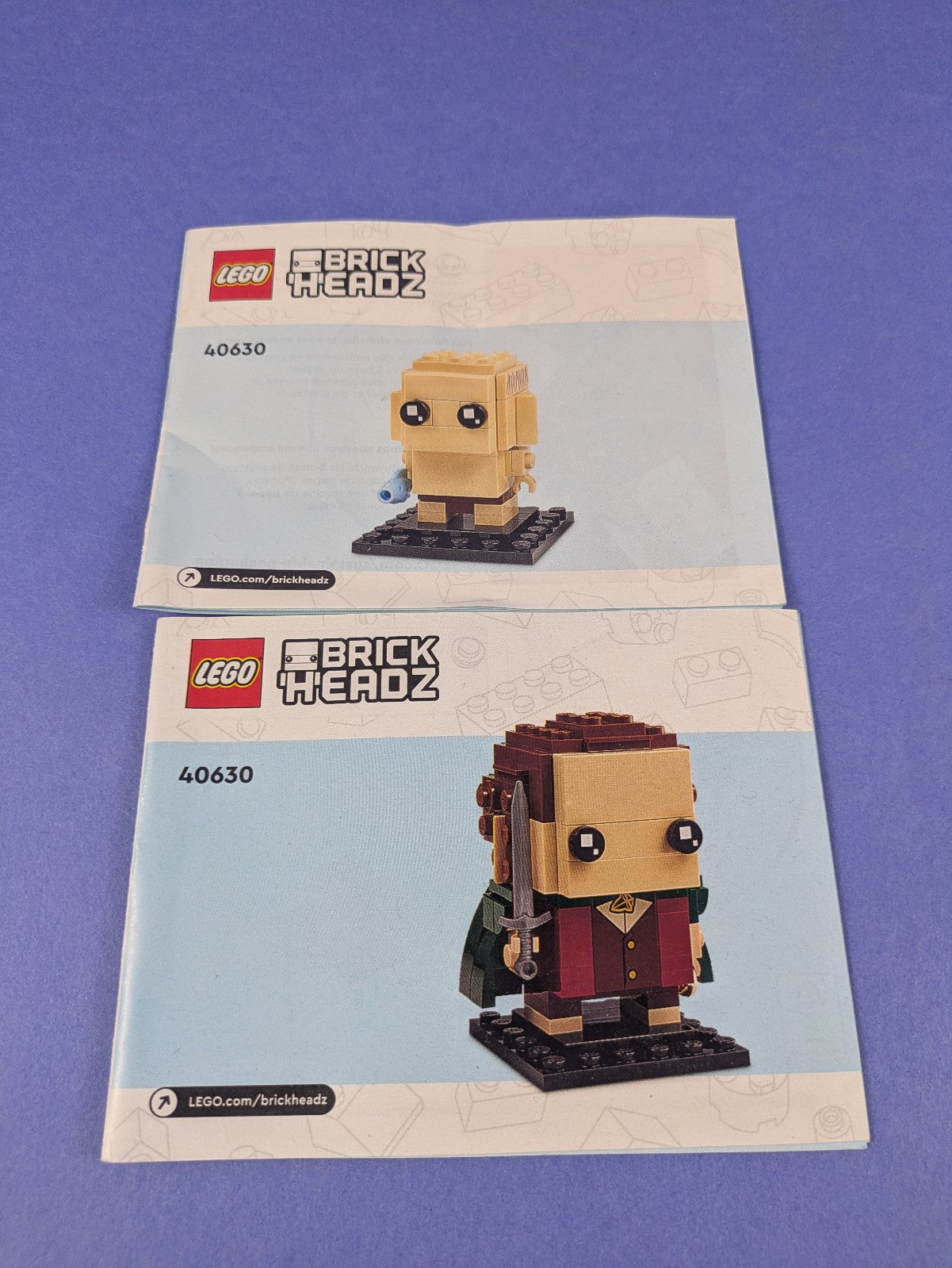 LEGO BrickHeadz The Lord of the Rings Frodo & Gollum 40630 Complete Pre-Owned