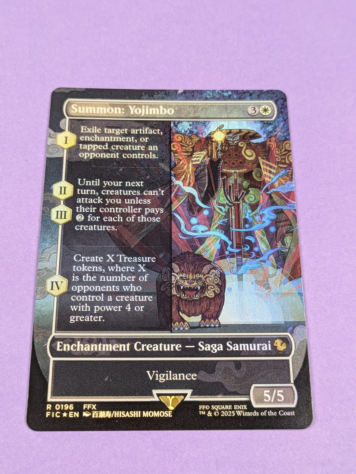 MTG Magic: FINAL FANTASY: Commander: Summon: Yojimbo Foil #0196 Rare - NM