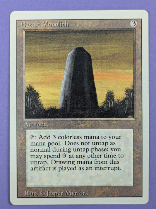 MTG Magic The Gathering: Revised Edition: Basalt Monolith Uncommon - LP