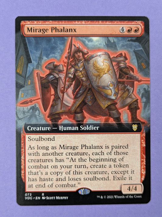 MTG Magic: Crimson Vow Commander: Mirage Phalanx Extended Art #073 Rare - NM