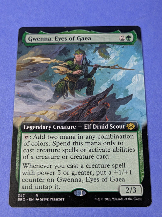 MTG Magic: The Brothers' War: Gwenna, Eyes of Gaea Extended Art #347 Rare - LP