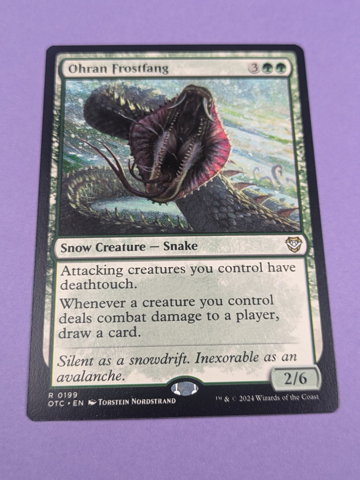 MTG Magic: Outlaws of Thunder Junction: Commander: Ohran Frostfang #0199 Rare NM