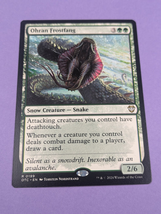 MTG Magic: Outlaws of Thunder Junction: Commander: Ohran Frostfang #0199 Rare NM
