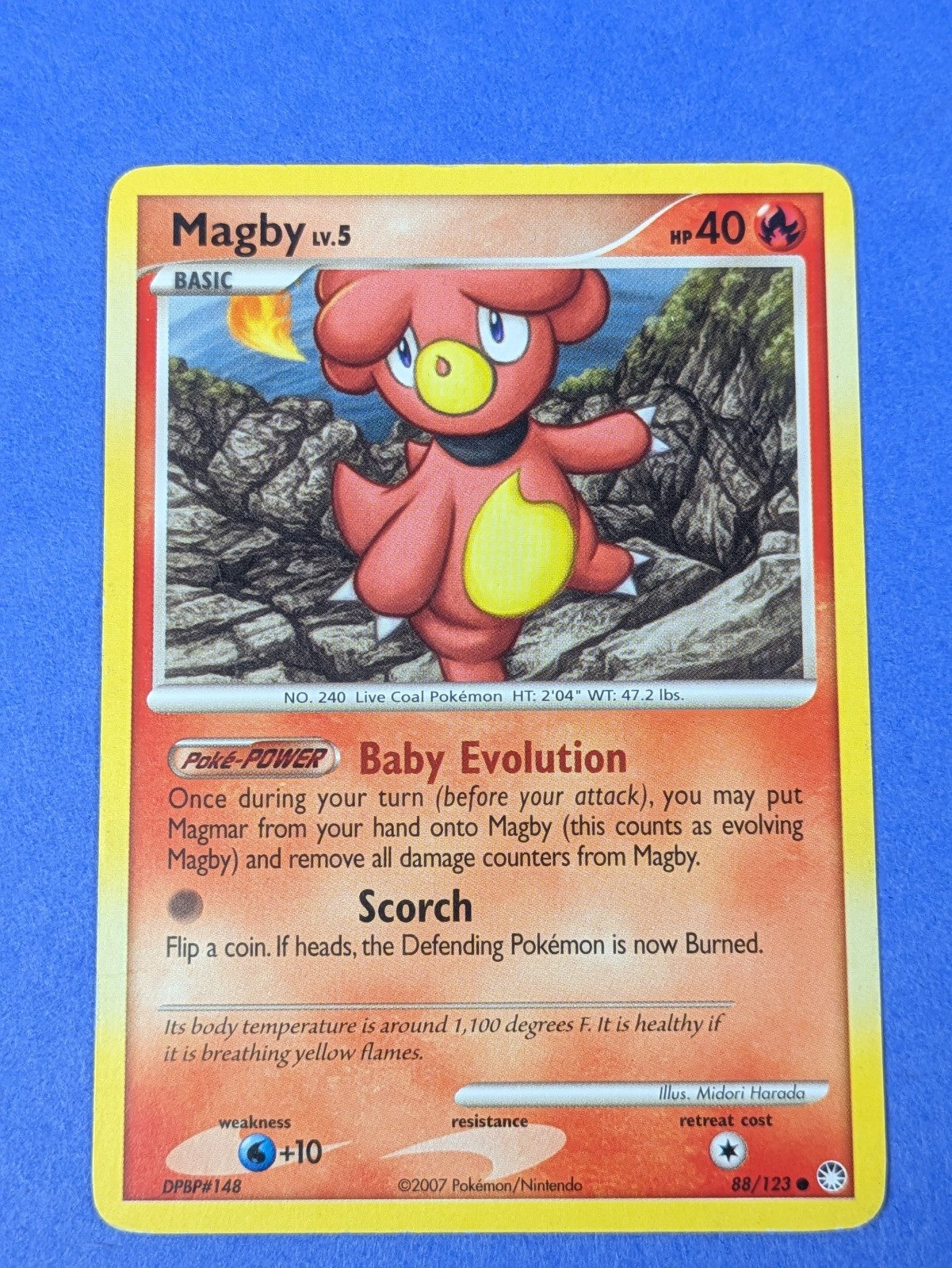 Magby - 88/123 - Common Mysterious Treasures - Pokemon Card - MP