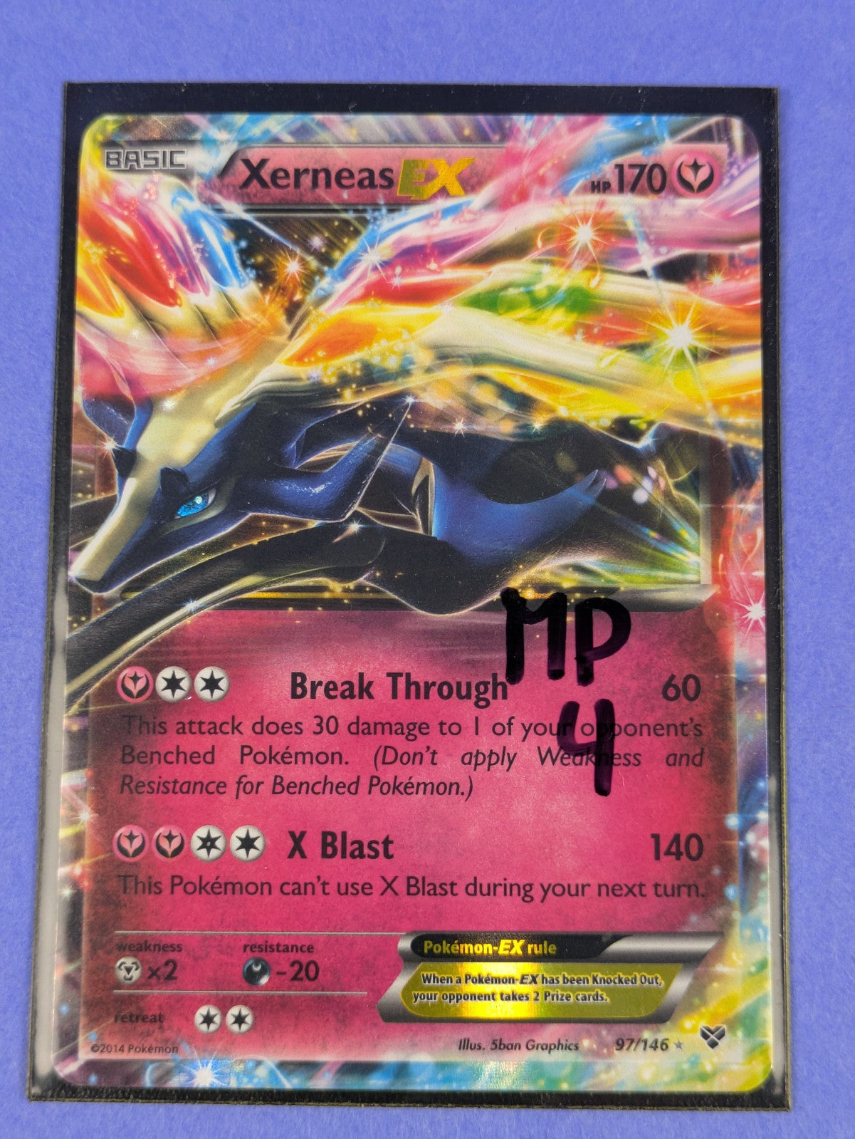 Xerneas EX - 97/146 - Ultra Rare Holo XY - Pokemon Card - MP