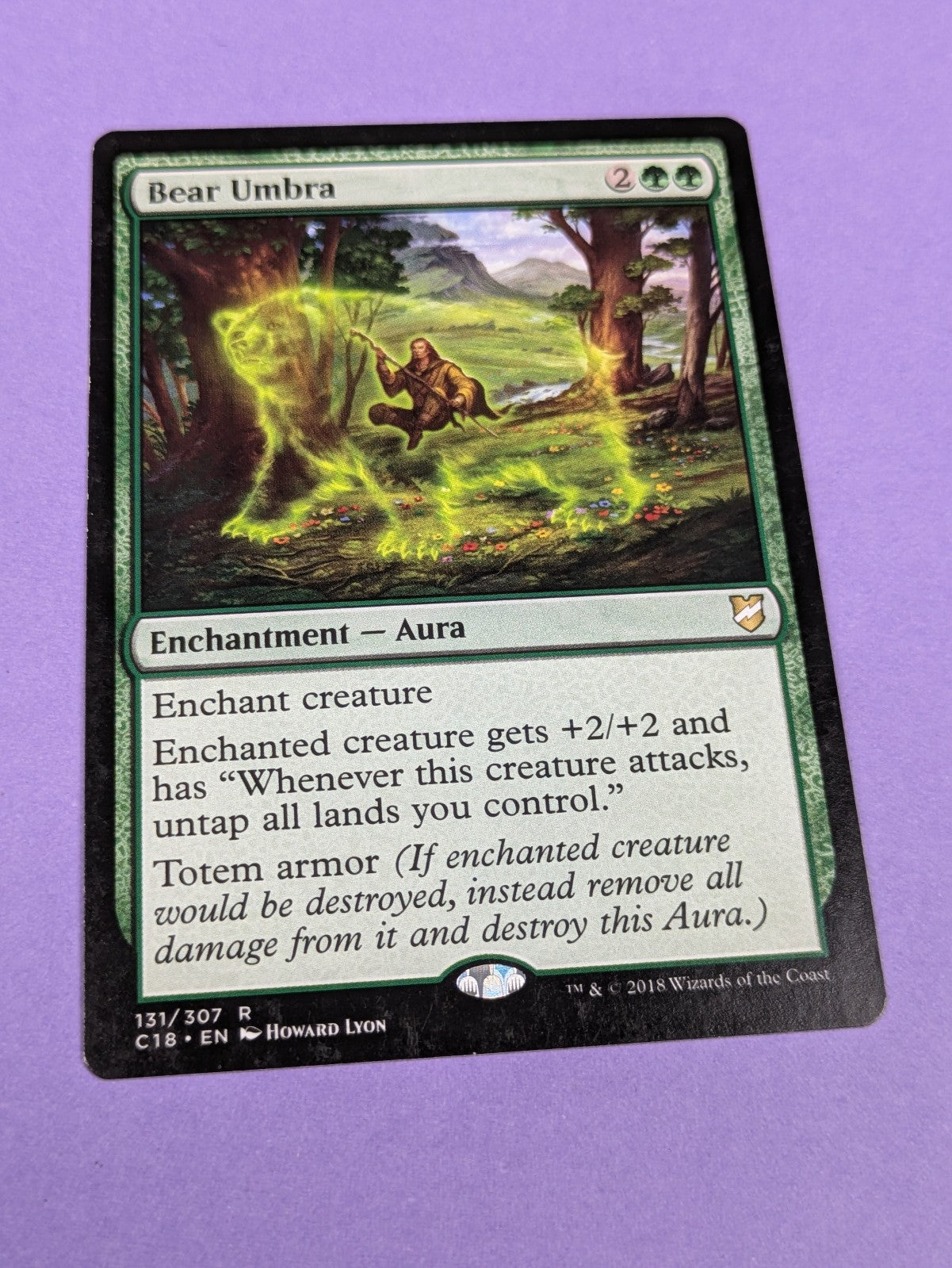 MTG Magic: Commander 2018: Bear Umbra #131/307 Rare - NM