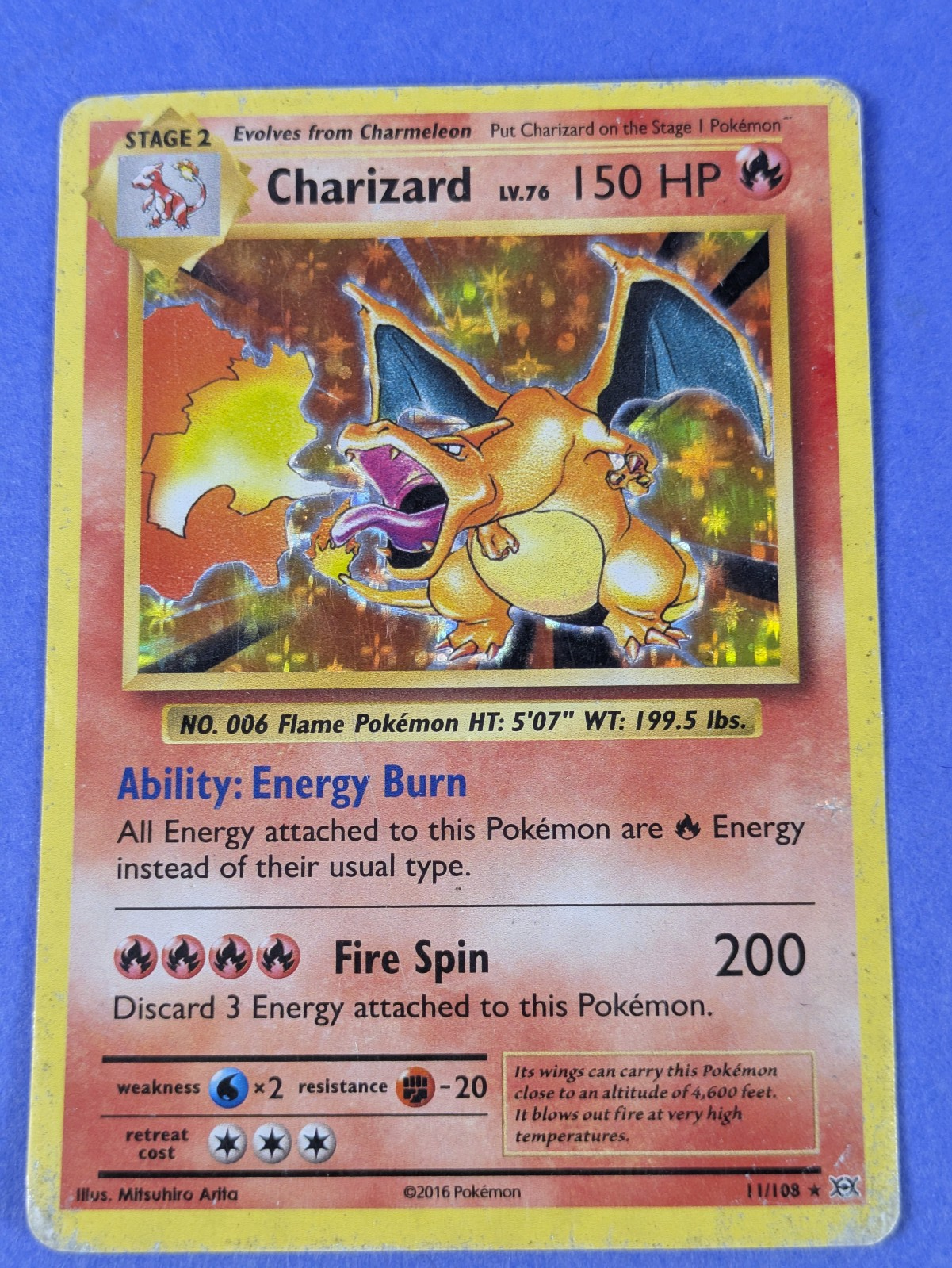 Charizard #11/108 Pokemon Evolutions - Pokemon Card - MP