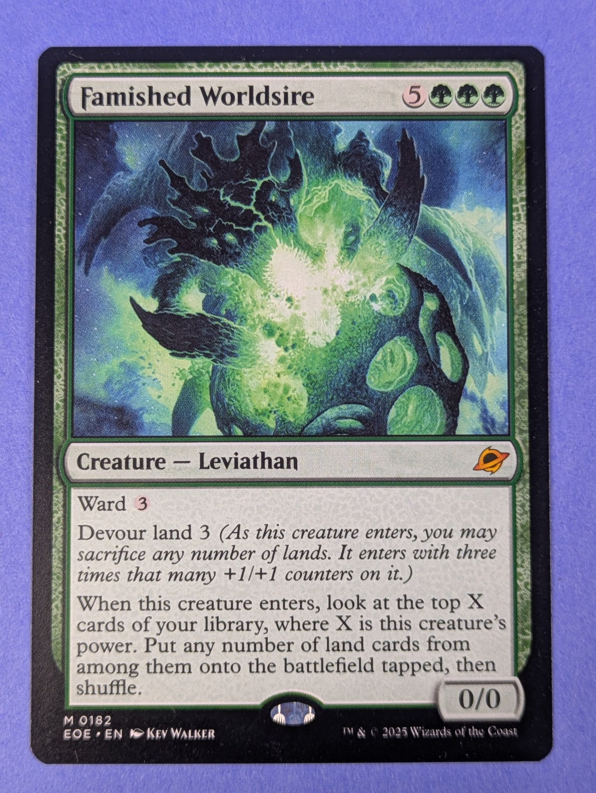 MTG Magic: Edge of Eternities: Famished Worldsire #0182 Mythic - NM