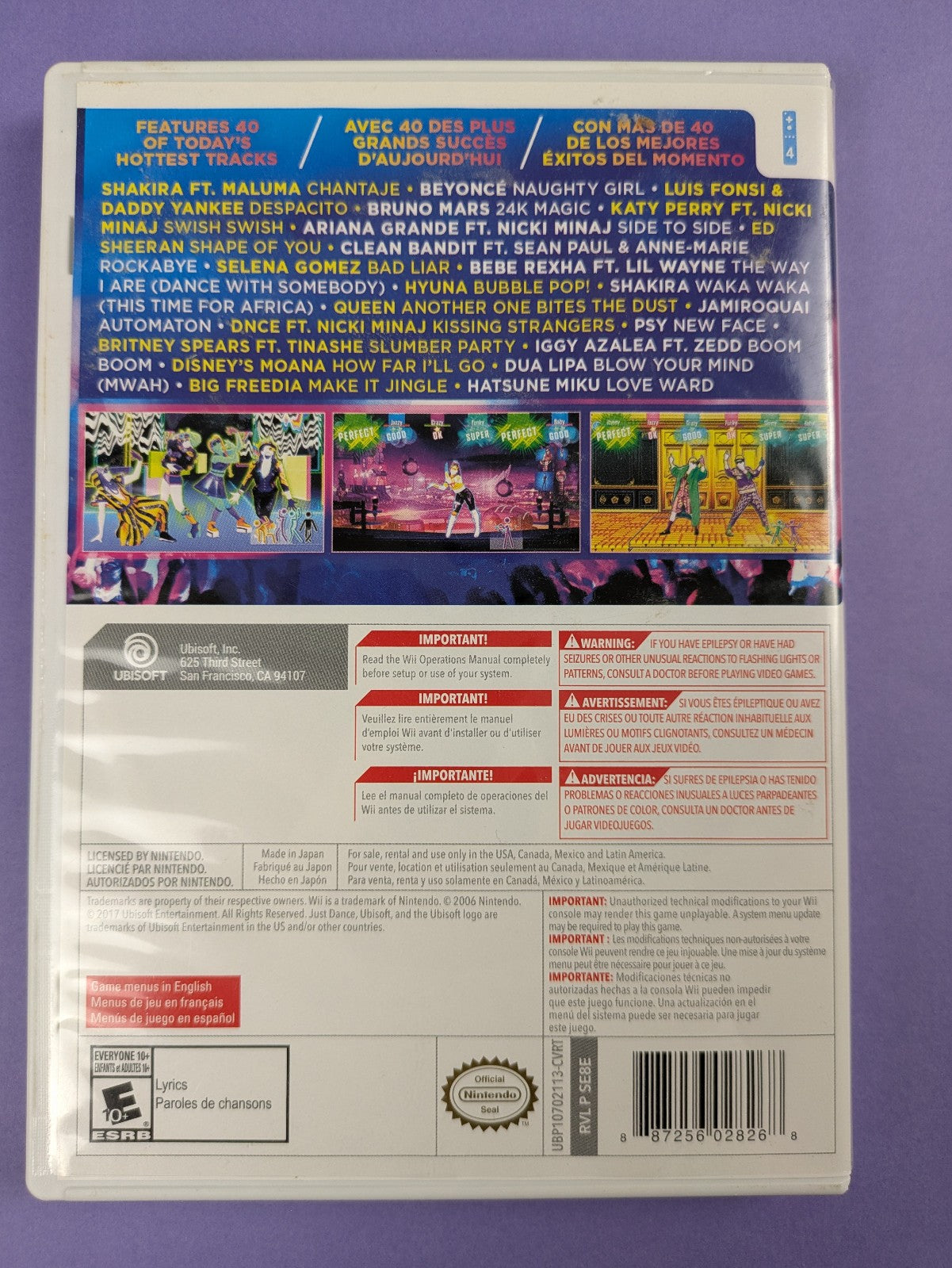 Nintendo Wii Video Game: Just Dance 2018 (Nintendo Wii, 2017) CIB