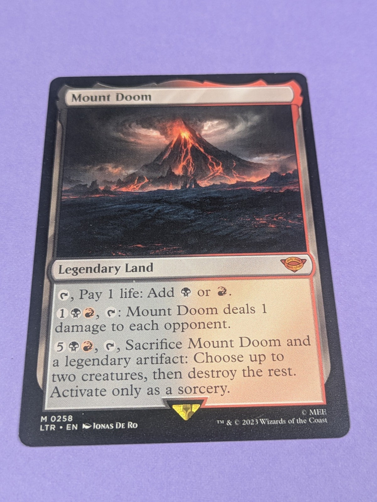 MTG: The Lord of the Rings: Tales of Middle-earth: Mount Doom #0258 Mythic - NM