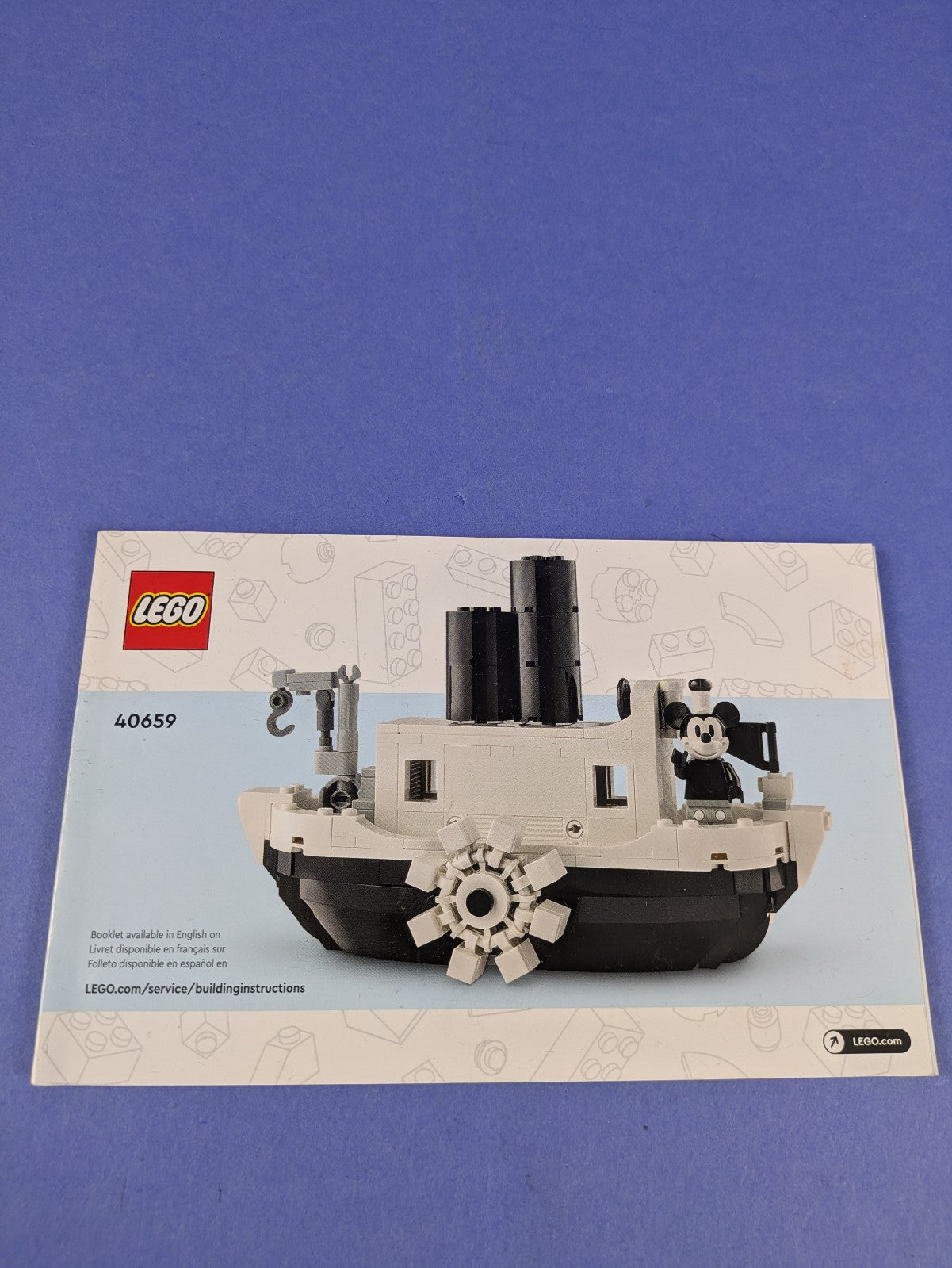 LEGO Disney Mini Steamboat Willie 40659 Complete Set Pre-Owned