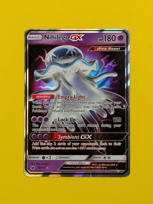 Nihilego GX - 49/111 - Ultra Rare Crimson Invasion - Pokemon Card - NM