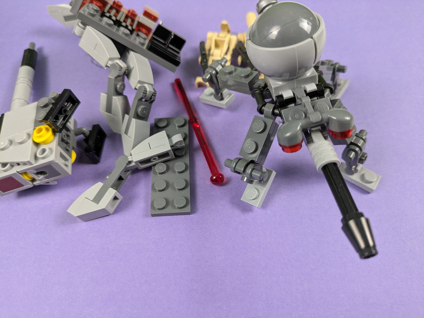 Lego Star Wars: AV-7 Cannon & Spider Droid + 3 Battle Droids Sets 75345 & 75337