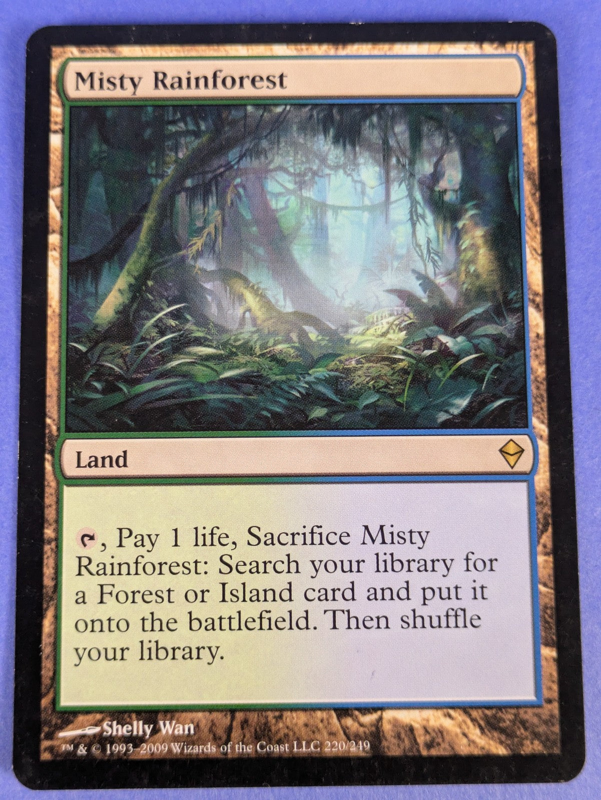 MTG Magic the Gathering: Zendikar: Misty Rainforest #220/249 Rare- LP