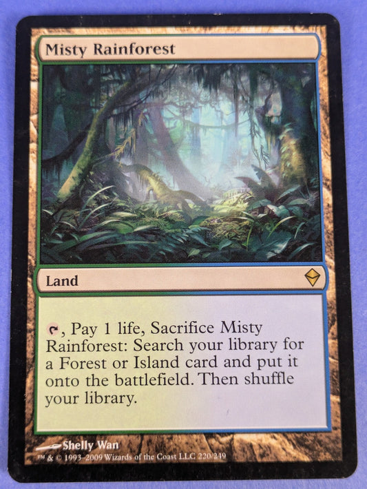 MTG Magic the Gathering: Zendikar: Misty Rainforest #220/249 Rare- LP