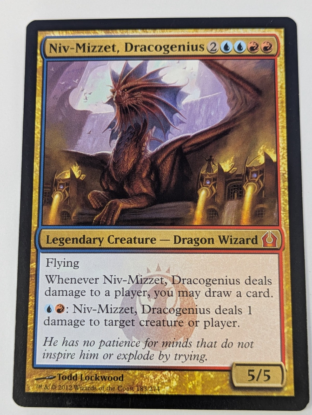 MTG Magic: Return to Ravnica: Niv-Mizzet, Dracogenius #183/274 Mythic - LP