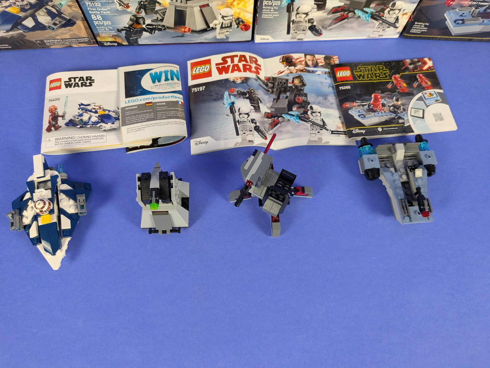 Lego Star Wars: Cool Battle Pack Set (4X) 75400 75266 75132 75197 Incomplete Set