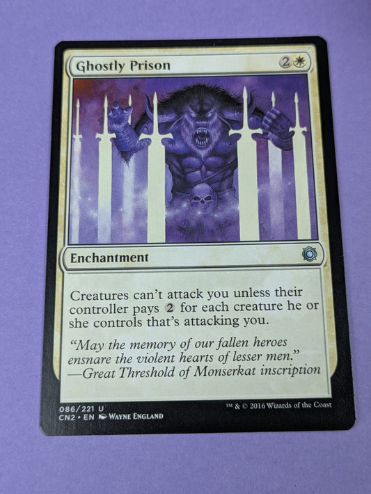 MTG Magic: Conspiracy: Take the Crown: Ghostly Prison #086/221 Uncommon - NM
