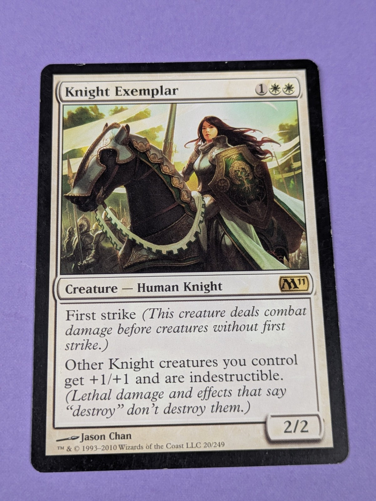 MTG Magic: Magic 2011: Knight Exemplar #20/249 Rare - LP