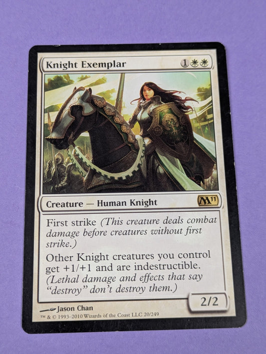 MTG Magic: Magic 2011: Knight Exemplar #20/249 Rare - LP