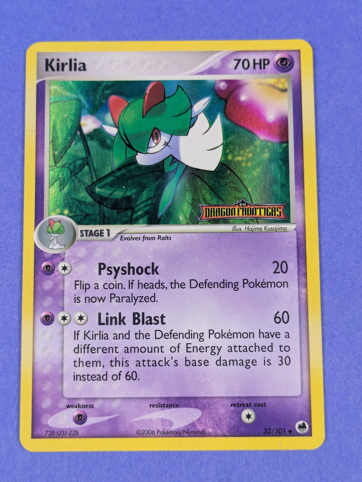 Kirlia - 32/101 - Uncommon Reverse Holo Dragon Frontiers - Pokemon Card - HP