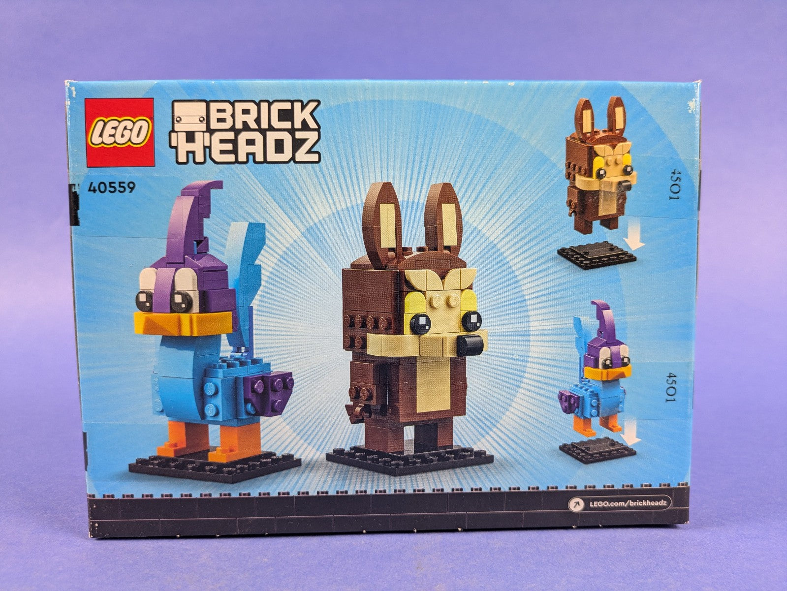 Lego BrickHeadz: Looney Tunes: Road Runner & Wile E. Coyote Set 40559 BRAND NEW