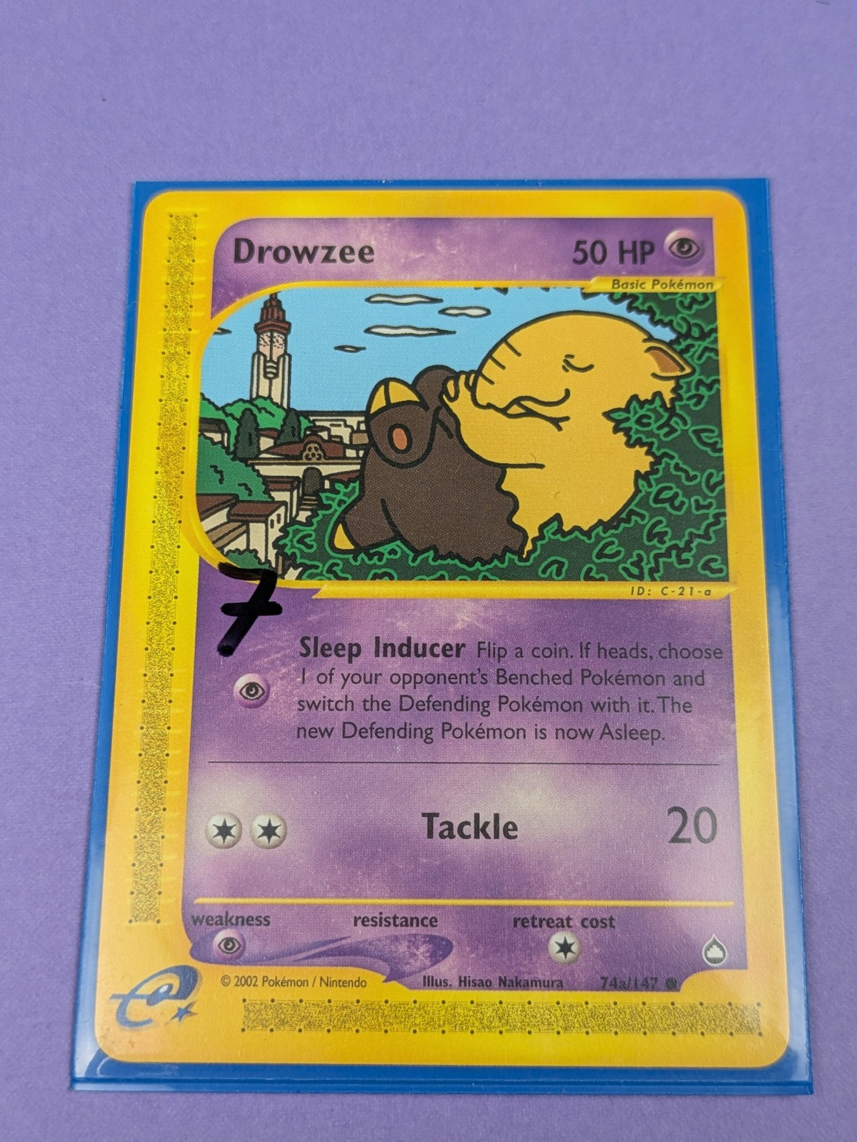 Drowzee - 74a/147 - Common Aquapolis - Pokemon Card - NM