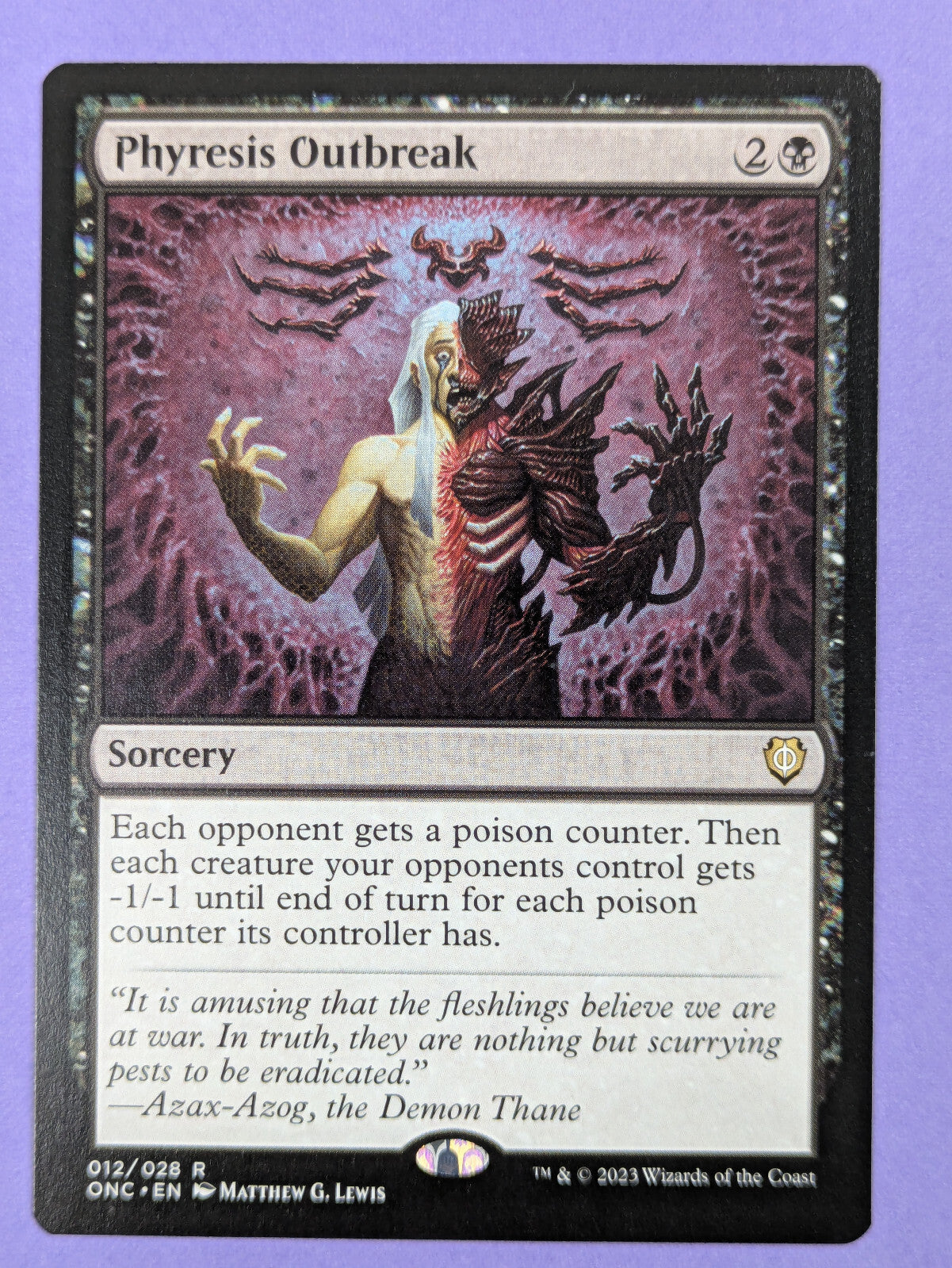 MTG: Phyrexia: All Will Be One Commander: Phyresis Outbreak #012/028 Rare - NM