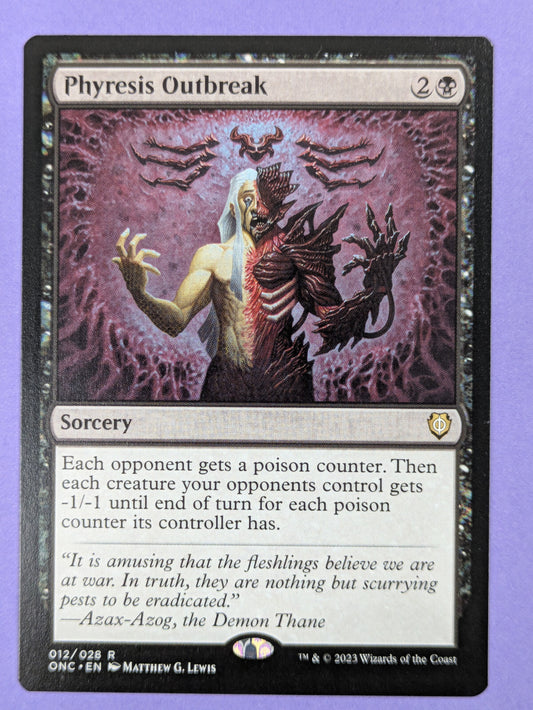 MTG: Phyrexia: All Will Be One Commander: Phyresis Outbreak #012/028 Rare - NM