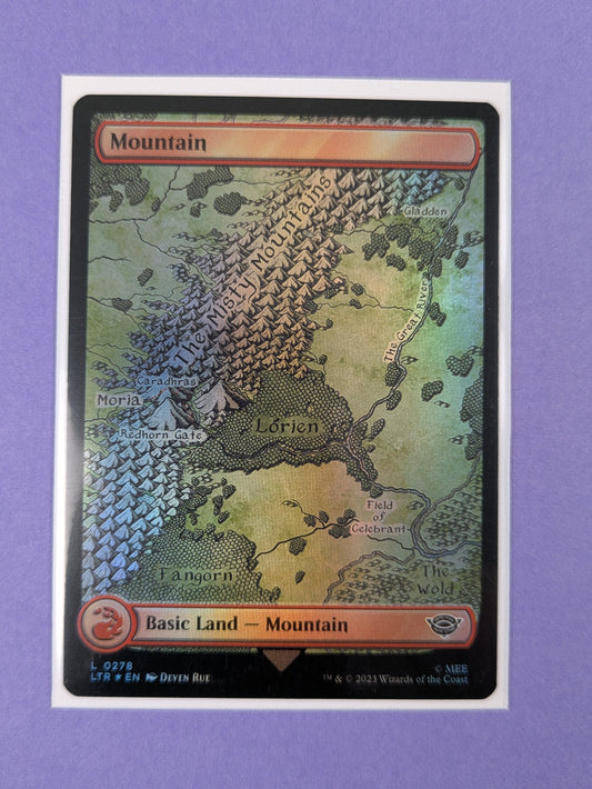 MTG: The Lord of the Rings: Tales of Middle-earth: Mountain Foil #0278 Land - NM