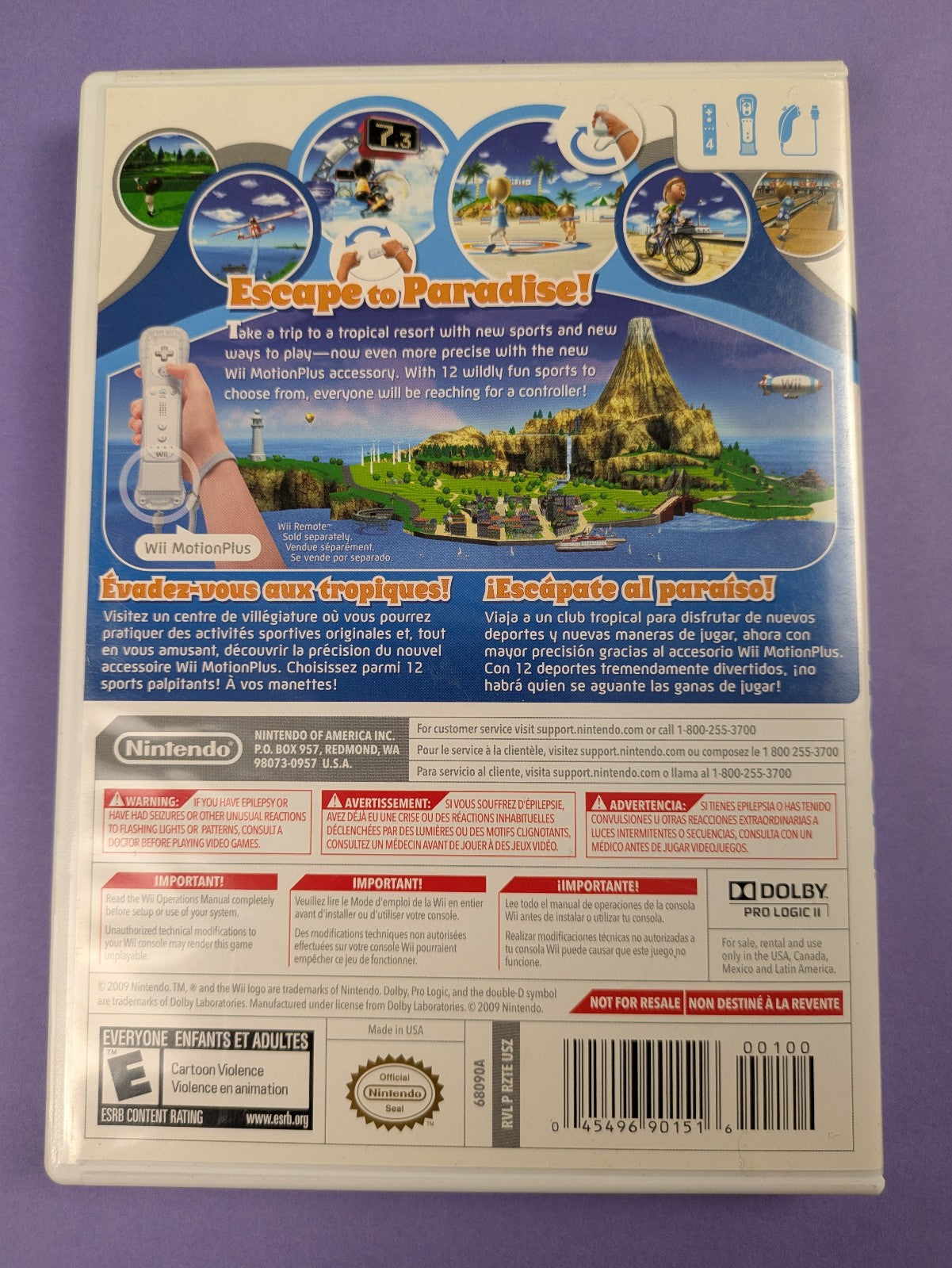 Nintendo Wii Video Game: Wii Sports Resort (Nintendo Wii, 2009) CIB
