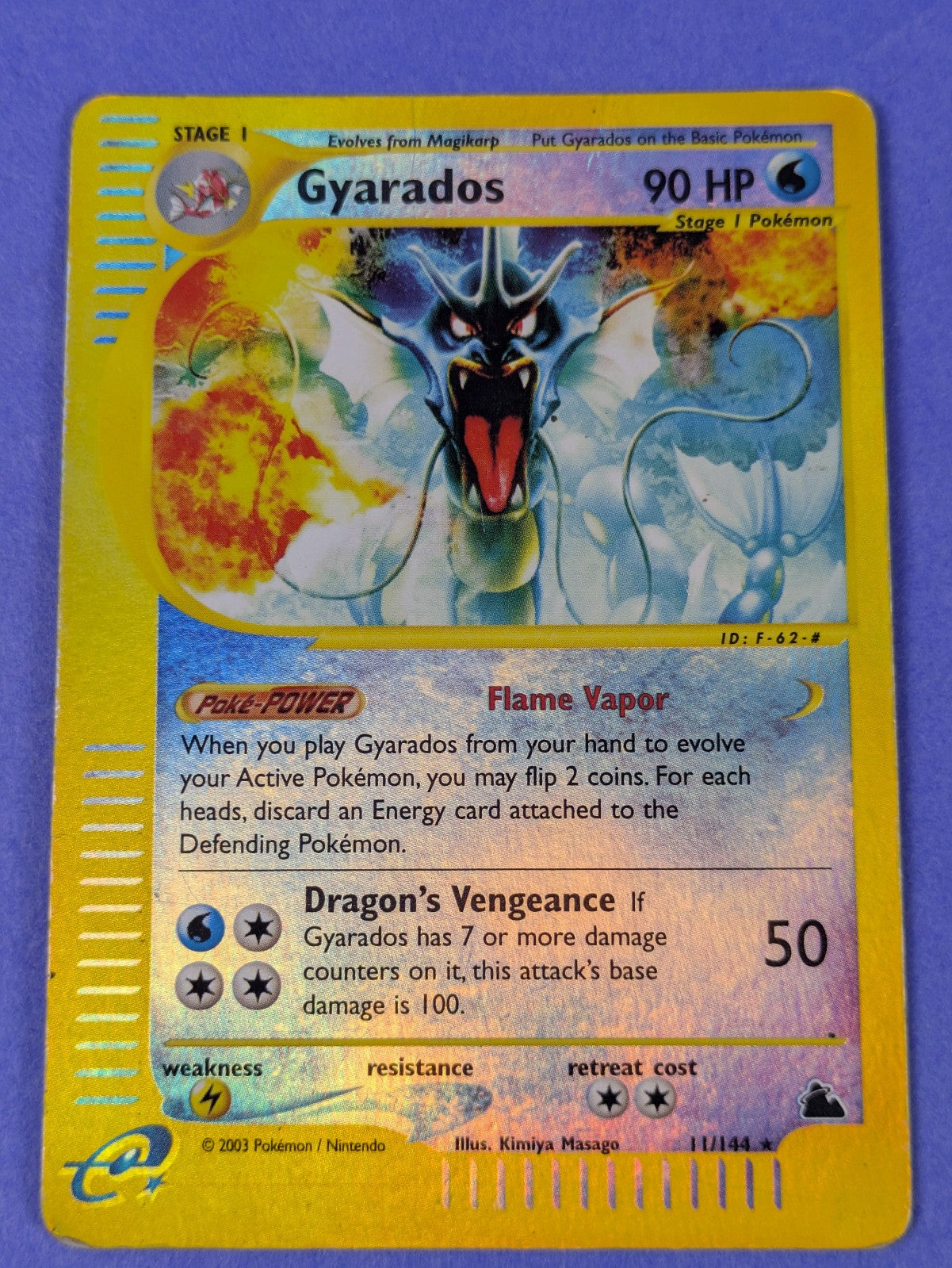 Gyarados [Reverse Holo] #11/144 Pokemon Skyridge - Pokemon Card - HP