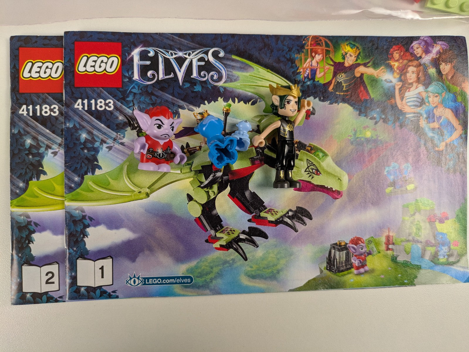 Lego Elves: The Goblin King's Evil Dragon Set 41183 - w/ Instructions