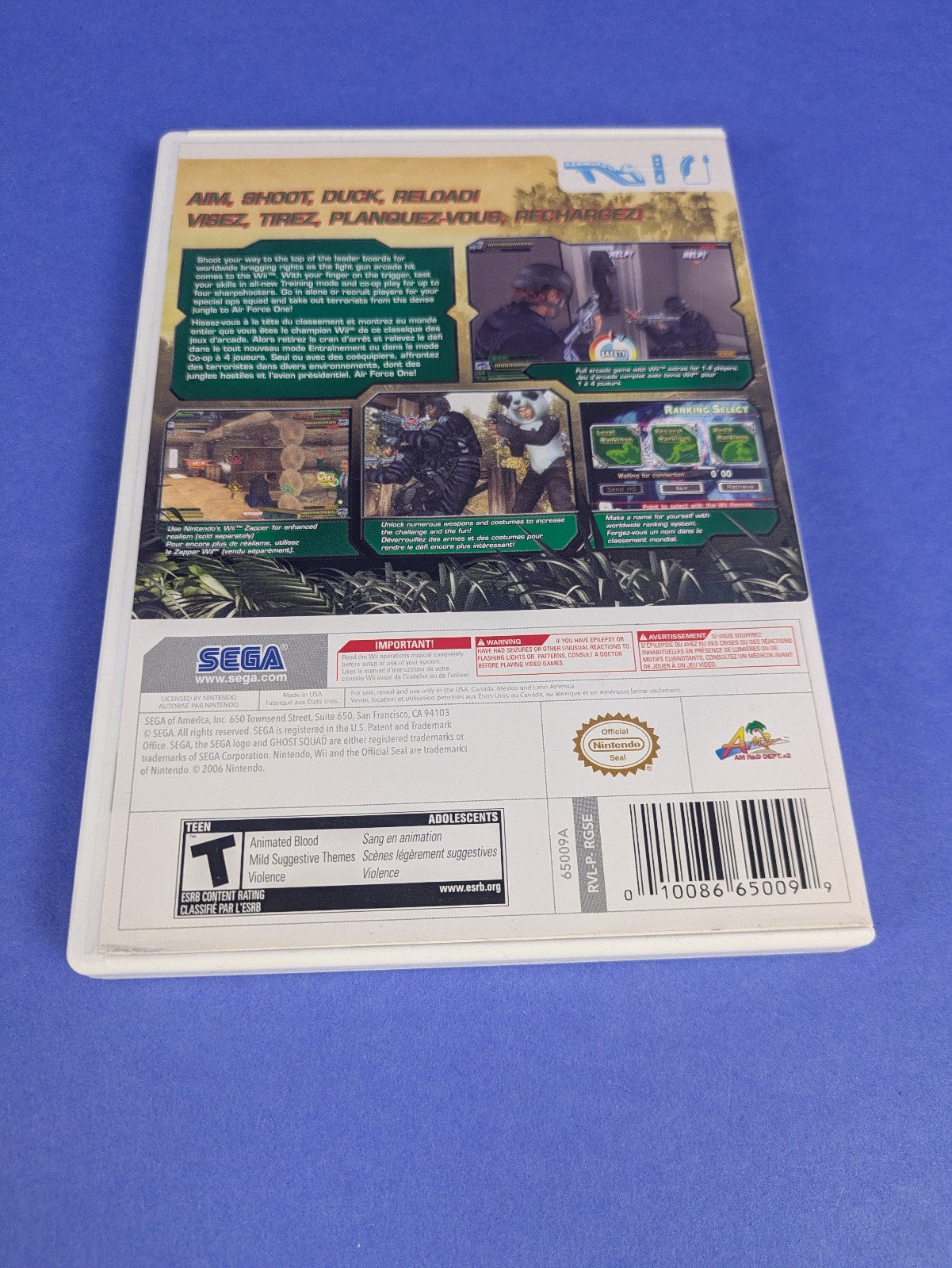 Ghost Squad (Nintendo Wii, 2007) CIB